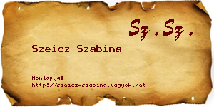 Szeicz Szabina névjegykártya